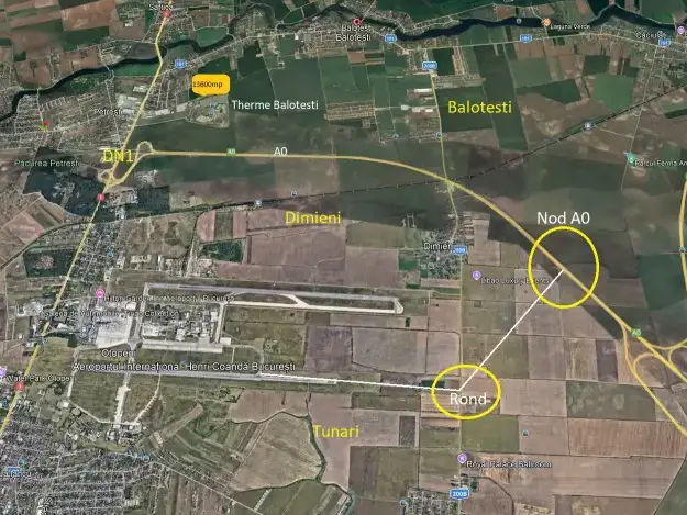 Teren de Vânzare Balotești, Ilfov - 13.600 mp Intravilan Lângă Therme - imaginea 3