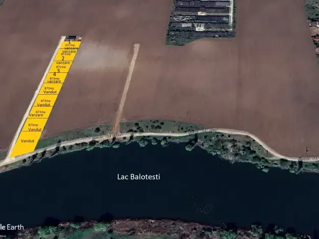 Teren de Vanzare Balotești, Ilfov - Loturi cu Potențial Vederi Lac - imaginea 2