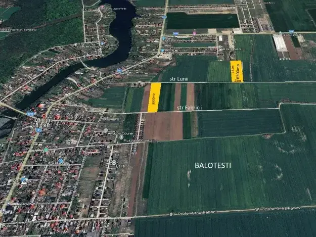 Oportunitate teren intravilan Balotești, Ilfov - 6500 mp pentru construcții rezidențiale - imaginea 2