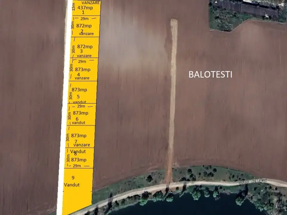 Teren de Vanzare Balotești, Ilfov - Loturi cu Potențial Vederi Lac - imaginea 5