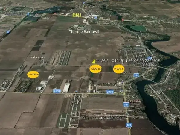 Teren de Vanzare Balotesti, Ilfov - 7400 mp Intravilan cu Acces Stradal Dublu - imaginea 5