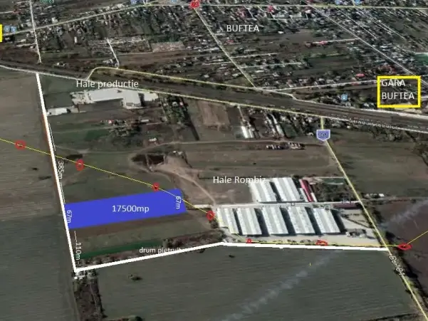 Teren Industrial Generos 17500 mp de Vânzare în Buftea, Județul Ilfov - imaginea 4