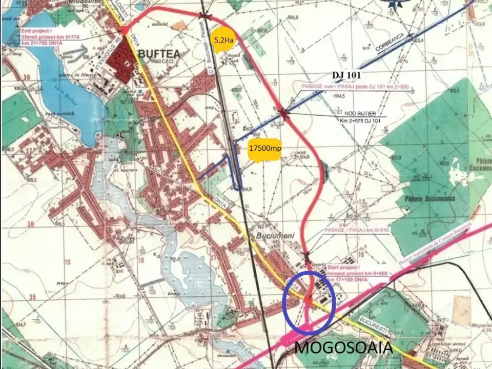 Teren Industrial Generos 17500 mp de Vânzare în Buftea, Județul Ilfov - imaginea 5