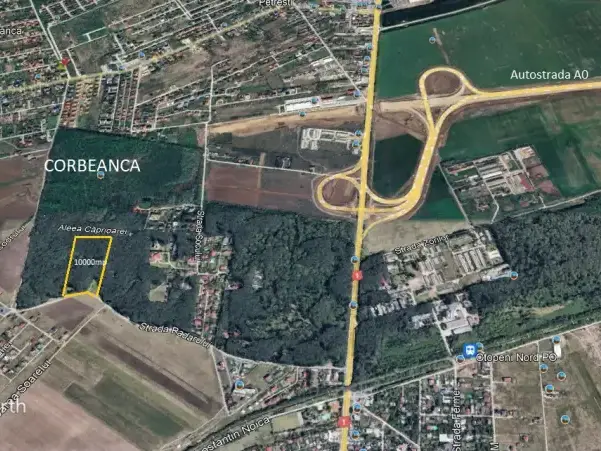 Parcelă de teren în Corbeanca, Ilfov - 10.000 mp, ideal pentru construcție rezidențială - imaginea 3
