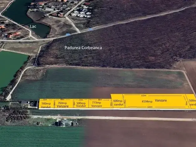 Terenuri de vânzare Corbeanca, Ilfov - Vederi panoramice spre lac și pădure, oportunitate de construire - imaginea 4