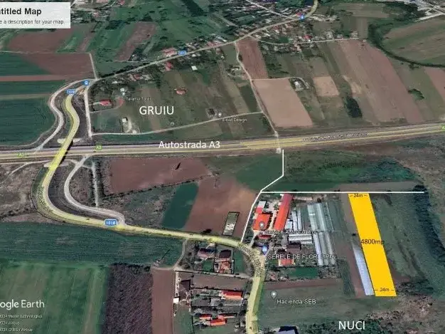 Teren extravilan Gruiu, Ilfov - 4800 mp, acces rapid A3, lângă case noi - imaginea 3
