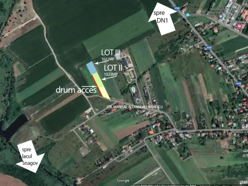 Ofertă Teren Izvorani, Ilfov - 1023mp, Intravilan, Acces Drum Asfaltat - imaginea 3