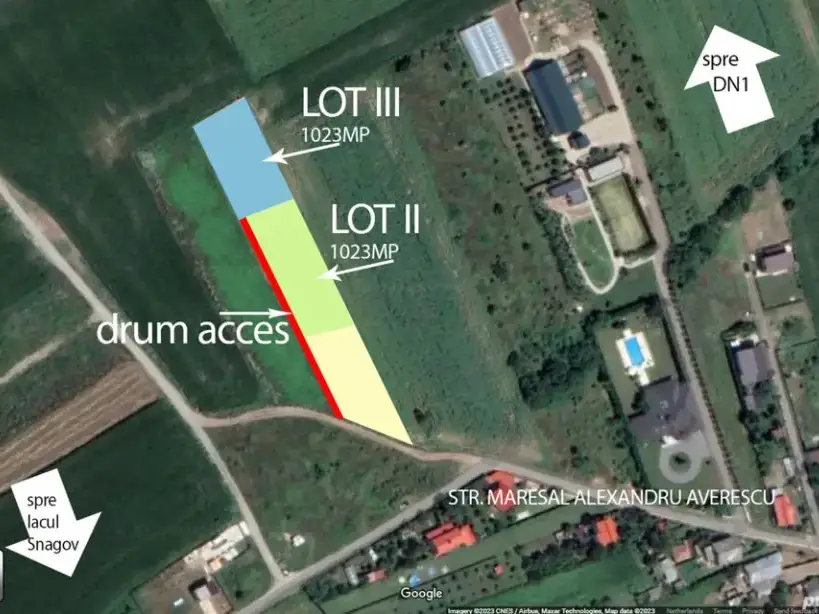 Ofertă Teren Izvorani, Ilfov - 1023mp, Intravilan, Acces Drum Asfaltat - imaginea 2