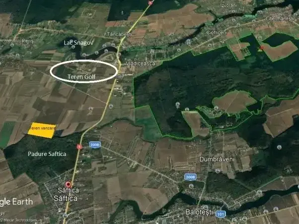 Teren Extravilan Snagov (Saftica), Ilfov - Lângă DN1, cu Vederi Panoramice - imaginea 3
