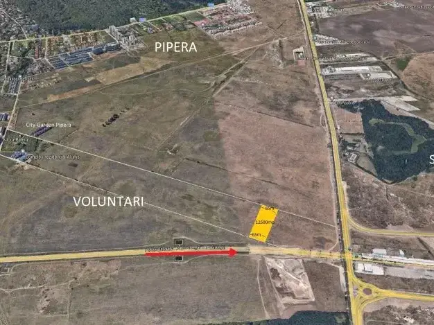 Teren rezidențial de vânzare în Voluntari, Ilfov - 12500 mp, dublu acces stradal - imaginea 3